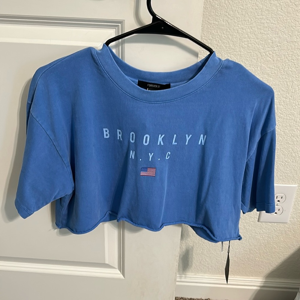 Cropped USA top from Forever 21. New with tags